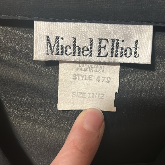 Michel Elliot black & gold trim blouse NWT sheer - Picture 16 of 16